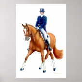 Dressage Half Pass Equestrian Print (Voorkant)