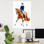 Dressage Half Pass Equestrian Print (Thuiskantoor)