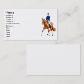 Dressage Half Pass Horse Visitekaartje (Voorkant / Achterkant)