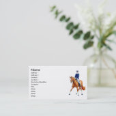 Dressage Half Pass Horse Visitekaartje (Staand voorkant)