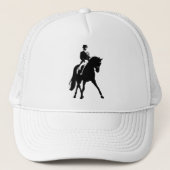 Dressage Half Pass Silhouette Trucker Pet (Voorkant)