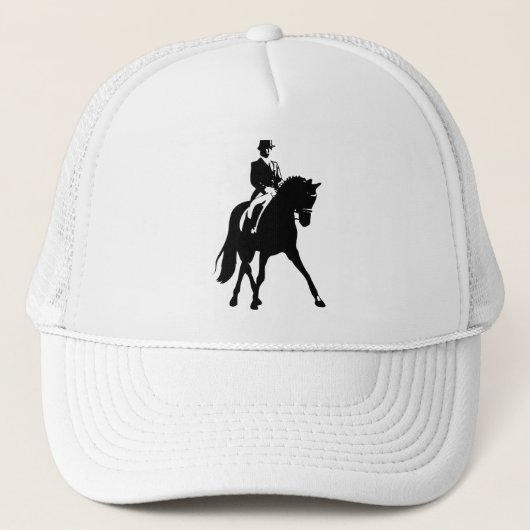 Dressage Half Pass Silhouette Trucker Pet (Voorkant)