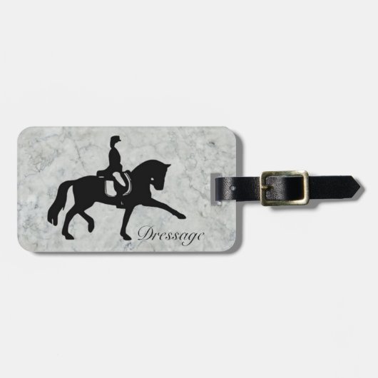 Dressage Horse and Rider Bagagelabel (Voorkant horizontaal)