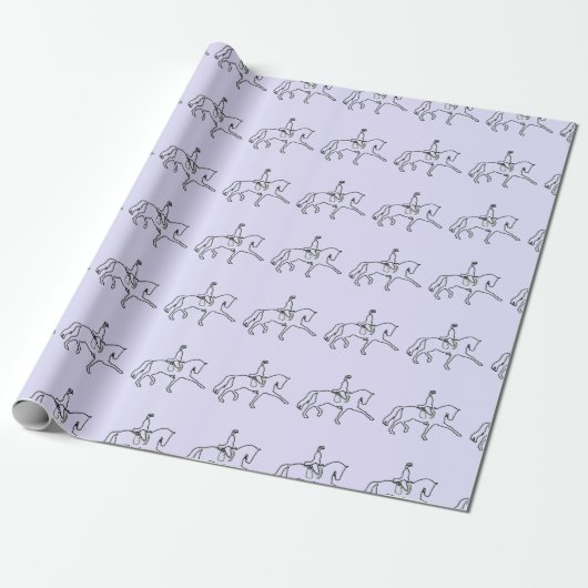 Dressage Horse and Rider Cadeaupapier (Uitgerold)