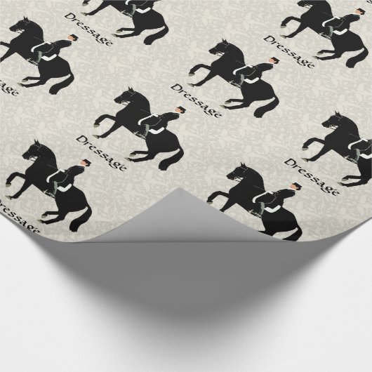 Dressage Horse and Rider Cadeaupapier (Hoek)