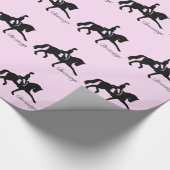 Dressage Horse and Rider Cadeaupapier (Hoek)