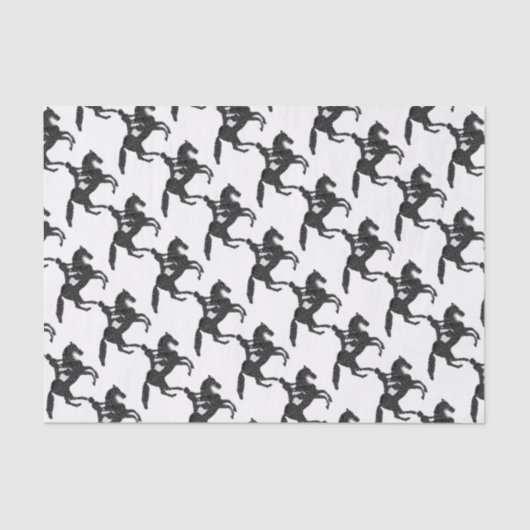 Dressage Horse and Rider Mosaic Design Tissuepapier (Voorkant)