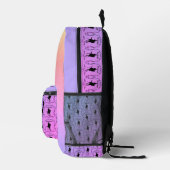 Dressage Horse and Rider Silhouette Personalized Bedrukte Rugzak (Rechts)