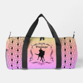 Dressage Horse and Rider Silhouette Personalized Plunjezak (Achterkant)