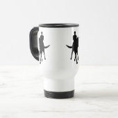 Dressage Horse and Rider Silhouette Personalized Reisbeker (Voorkant links)
