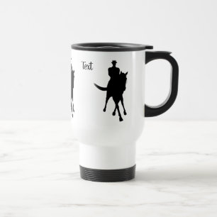 Dressage Horse and Rider Silhouette Personalized Reisbeker