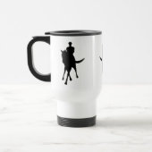 Dressage Horse and Rider Silhouette Personalized Reisbeker (Links)