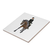 Dressage Horse and Rider Tile Tegeltje (Zijkant)