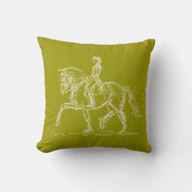 Dressage Horse Big Pillow Kussen (Voorkant)