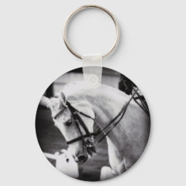 Dressage Horse Black and White Sleutelhanger