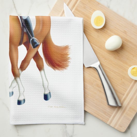 Dressage Horse Equestrian Kitchen Towel Theedoek (Quarter Fold)