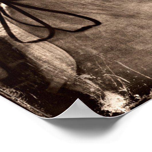 Dressage Horse Grunge Poster (Hoek)