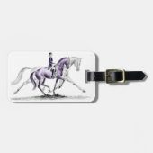 Dressage Horse in Trot Piaffe Bagagelabel (Voorkant horizontaal)