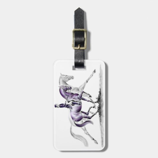 Dressage Horse in Trot Piaffe Bagagelabel (Voorkant verticaal)