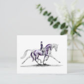 Dressage Horse in Trot Piaffe Briefkaart (Staand voorkant)