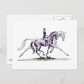 Dressage Horse in Trot Piaffe Briefkaart (Voorkant / Achterkant)