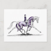 Dressage Horse in Trot Piaffe Briefkaart (Voorkant)