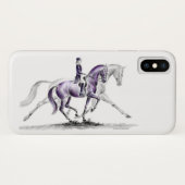 Dressage Horse in Trot Piaffe Case-Mate iPhone Case (Achterkant (horizontaal))