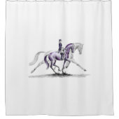 Dressage Horse in Trot Piaffe Douchegordijn (Voorkant)