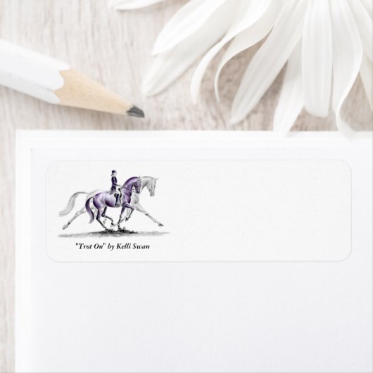 Dressage Horse in Trot Piaffe Etiket (Insitu)