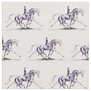 Dressage Horse in Trot Piaffe Stof