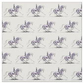 Dressage Horse in Trot Piaffe Stof (Swatch)