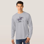 Dressage Horse in Trot Piaffe T-shirt (Voorkant volledig)