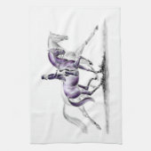 Dressage Horse in Trot Piaffe Theedoek (Verticaal)