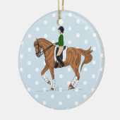 Dressage Horse Keramisch Ornament (Links)