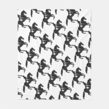Dressage Horse Mosaic Fleece Blanket