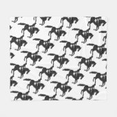 Dressage Horse Mosaic Fleece Blanket (Voorkant (Horizontaal))
