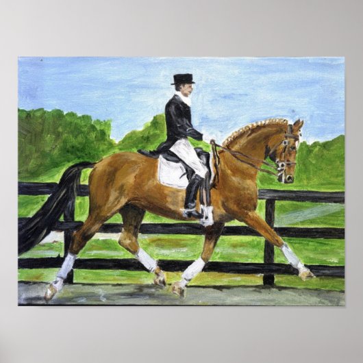 Dressage Horse Portrait II Poster (Voorkant)