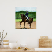 Dressage Horse Portrait Poster (Keuken)