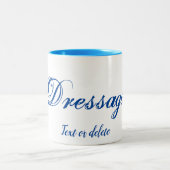 Dressage Horse Rider Color Silhouette Persoonlijk Tweekleurige Koffiemok (Center)