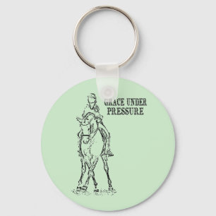 DRESSAGE HORSE & RIDER - GRACE ONDER DRUK SLEUTELHANGER