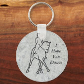 Dressage Horse & Rider - Half-pass Sleutelhanger (Voorkant)