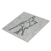 Dressage Horse & Rider - Half-pass Tegeltje (Zijkant)