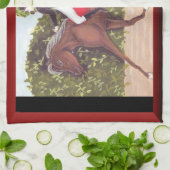 Dressage Horse rijkeukenhanddoek Theedoek (Gevouwen)