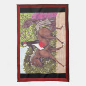 Dressage Horse rijkeukenhanddoek Theedoek (Verticaal)