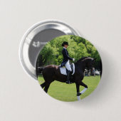Dressage Horse Show Pin Ronde Button 5,7 Cm (Voorkant /achterkant)