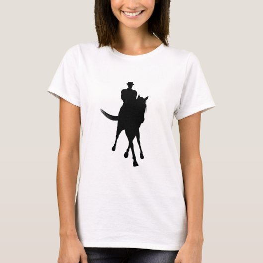 Dressage Horse Silhouette Half Pass T-shirt (Voorkant)