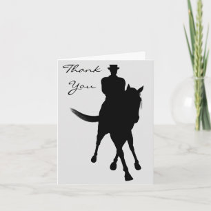 Dressage Horse Silhouette Hartelijk dank voor uw o Bedankkaart