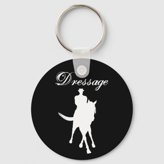 Dressage Horse Silhouette Sleutelhanger (Voorkant)