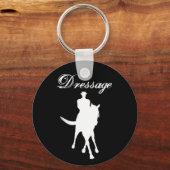 Dressage Horse Silhouette Sleutelhanger (Achterkant)