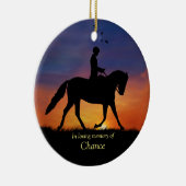 Dressage Horse Sympathy Memorial Keramisch Ornament (Rechts)